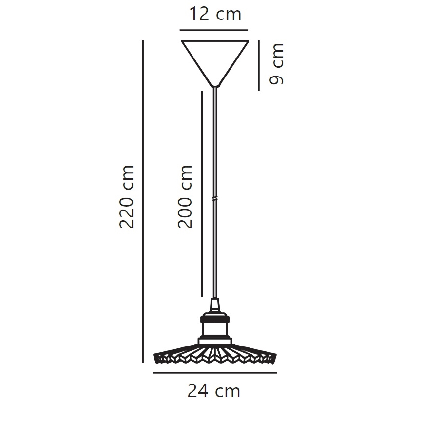 Nordlux - Pendel TORINA 1xE27/40W/230V diameter 24 cm