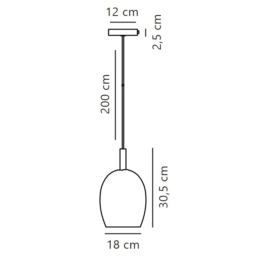 Nordlux - Pendel UMA 1xE27/40W/230V