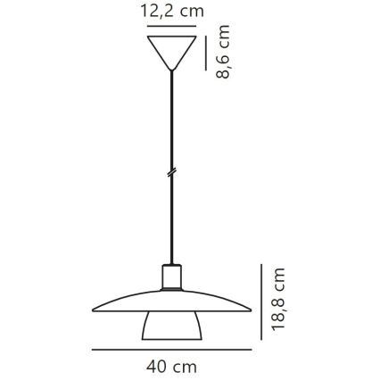 Nordlux - Pendel VERONA 1xE27/40W/230V