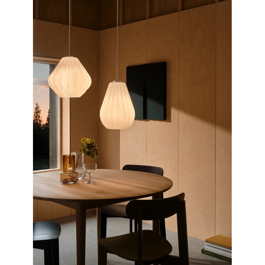 Nordlux - SALLINO pendel med kabel 1xE27/15W/230V Ø 24 cm hvid