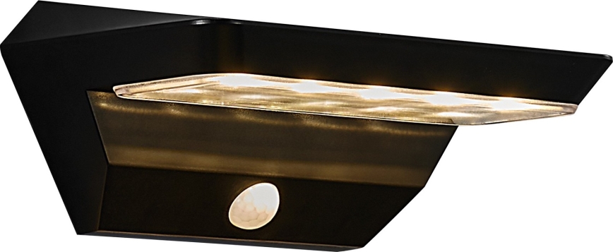 Nordlux - Soldrevet LED væglampe med sensor AGENA LED/5W/3,7V IP44 2200 mAh