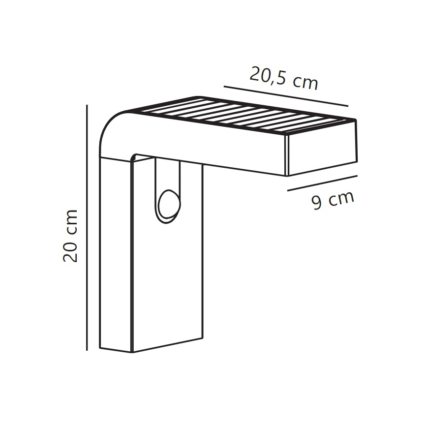 Nordlux - Soldrevet LED væglampe med sensor ALYA LED/5W/3,7V IP44 2200 mAh
