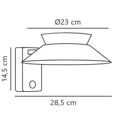 Nordlux - Soldrevet LED væglampe med sensor JUSTINA LED/5W/3,7V IP44