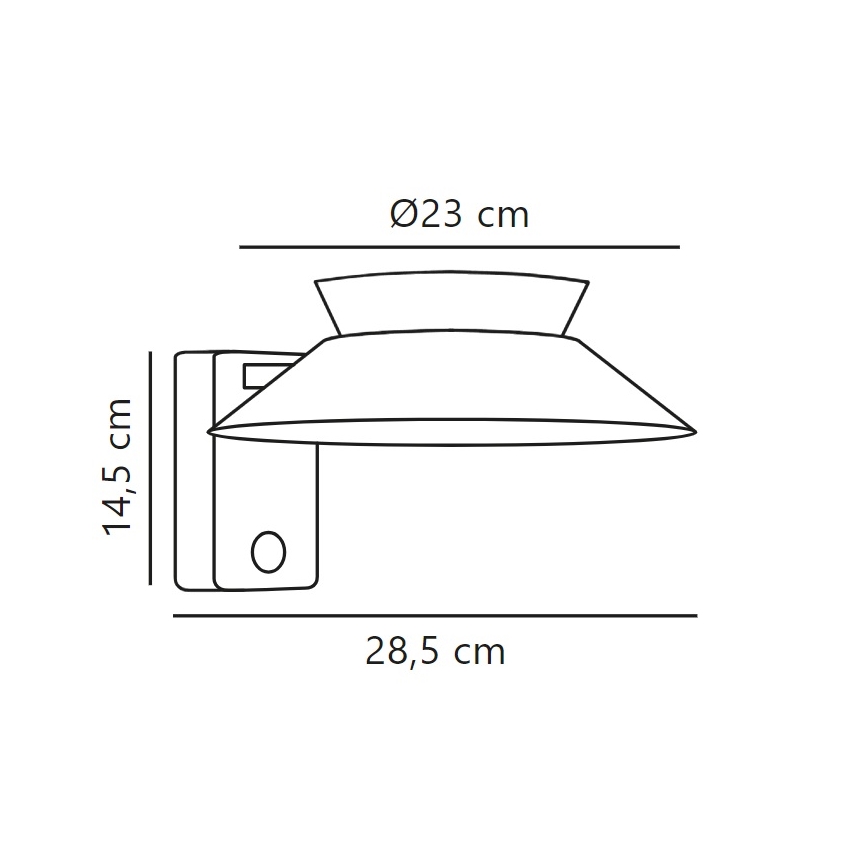Nordlux - Soldrevet LED væglampe med sensor JUSTINA LED/5W/3,7V IP44