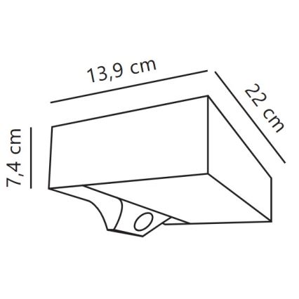 Nordlux - Soldrevet LED væglampe med sensor MONAY LED/5W/5V 3000K IP44
