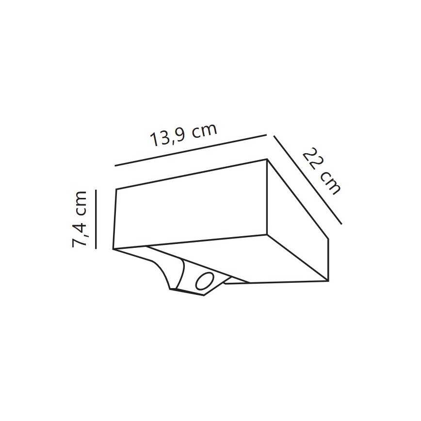 Nordlux - Soldrevet LED væglampe med sensor MONAY LED/5W/5V 3000K IP44