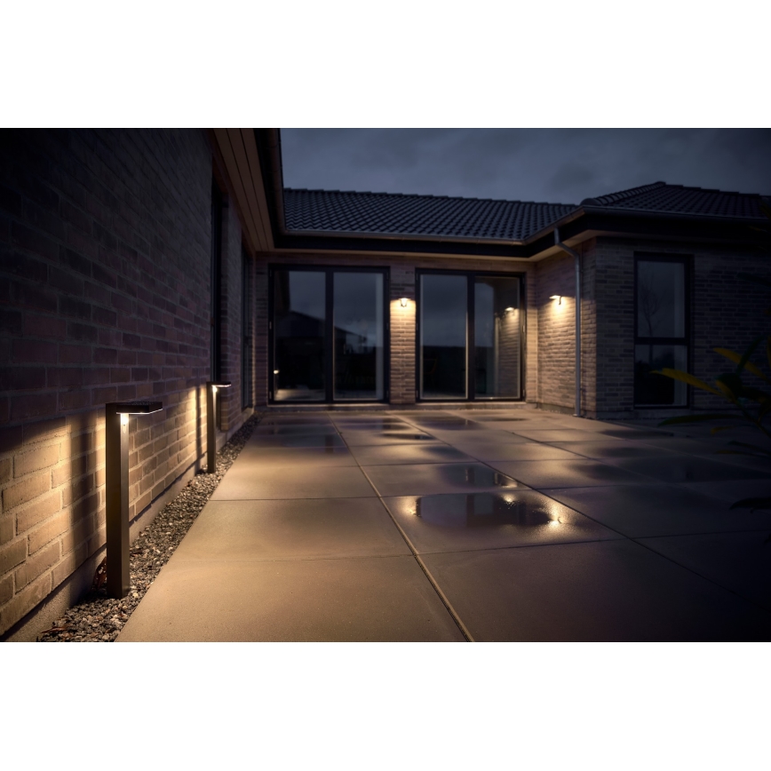 Nordlux - Soldrevet LED væglampe med sensor RICA LED/5W/3,7V IP44 2200 mAh kantet