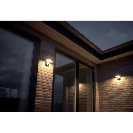Nordlux - Soldrevet LED væglampe med sensor RICA LED/5W/3,7V IP44 2200 mAh kantet