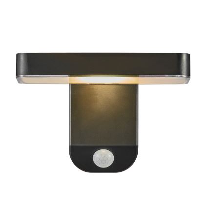 Nordlux - Soldrevet LED væglampe med sensor RICA LED/5W/3,7V IP44 2200 mAh kantet