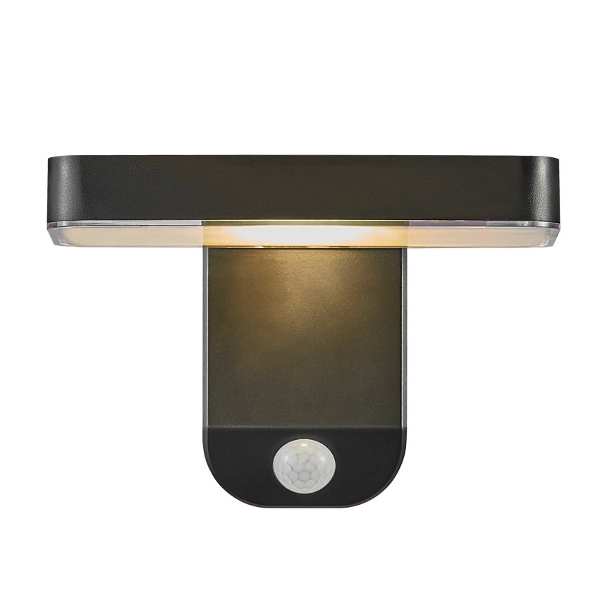 Nordlux - Soldrevet LED væglampe med sensor RICA LED/5W/3,7V IP44 2200 mAh kantet