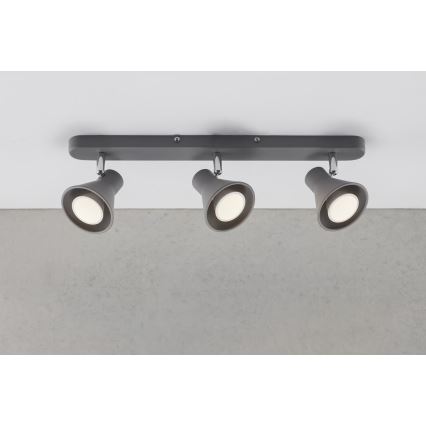 Nordlux - Spotarmatur EIK 3xGU10/35W/230V grå