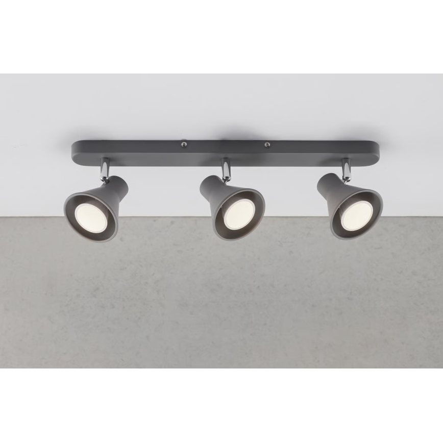 Nordlux - Spotarmatur EIK 3xGU10/35W/230V grå