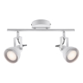 Nordlux - Spotlampe ASLAK 2xGU10/35W/230V hvid