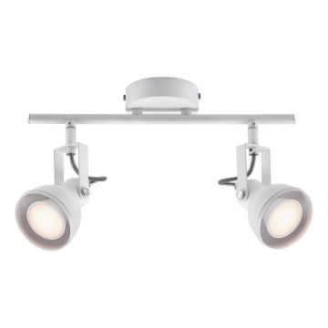 Nordlux - Spotlampe ASLAK 2xGU10/35W/230V hvid