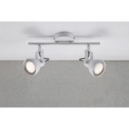 Nordlux - Spotlampe ASLAK 2xGU10/35W/230V hvid