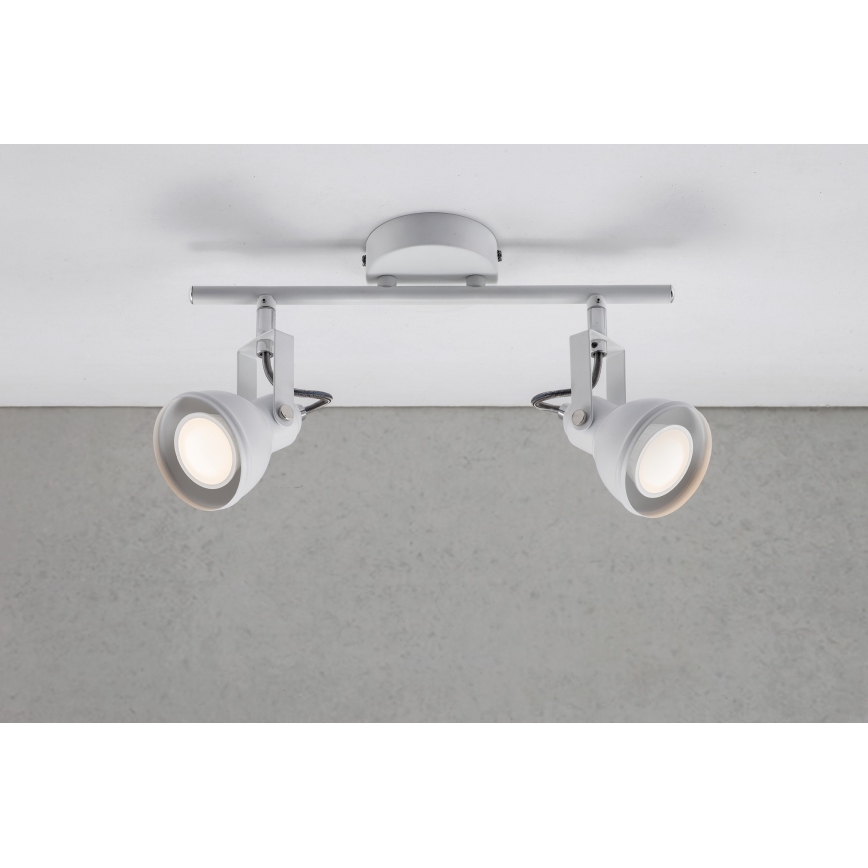 Nordlux - Spotlampe ASLAK 2xGU10/35W/230V hvid