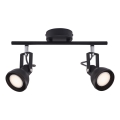 Nordlux - Spotlampe ASLAK 2xGU10/35W/230V sort