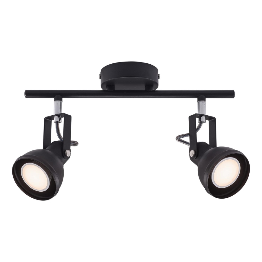 Nordlux - Spotlampe ASLAK 2xGU10/35W/230V sort