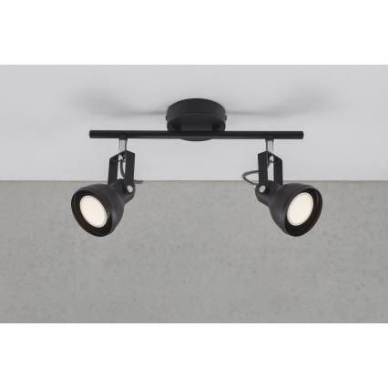 Nordlux - Spotlampe ASLAK 2xGU10/35W/230V sort