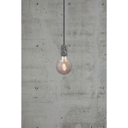 Nordlux - Strømkabel HANG 1xE27/40W/230V grå/sort