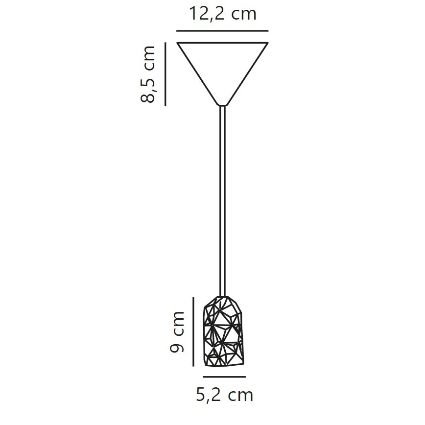 Nordlux - Strømkabel HANG 1xE27/40W/230V grå/sort