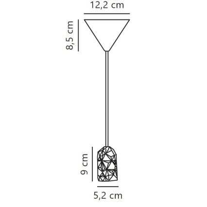 Nordlux - Strømkabel HANG 1xE27/40W/230V kobber/sort