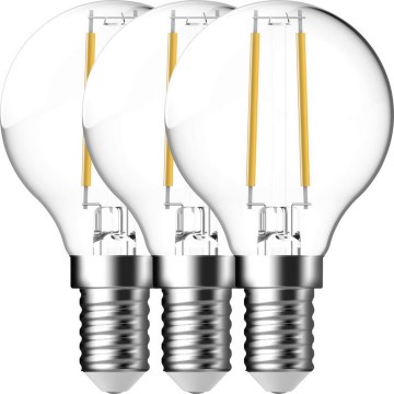 Nordlux - SÆT 3x LED-pære FILAMENT G45 E14/4W/230V 4000K