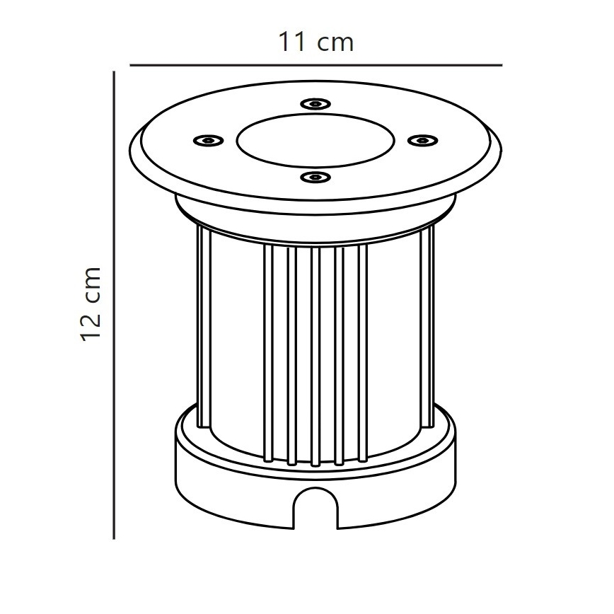 Nordlux - Udendørs indkørselslampe PATO 1xGU10/35W/230V IP65 mat krom rund