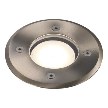 Nordlux - Udendørs indkørselslampe PATO 1xGU10/35W/230V IP65 mat krom rund