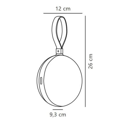 Nordlux - Udendørs LED lampe dæmpbar BRING TO-GO LED/1W/3,7V IP54 sort