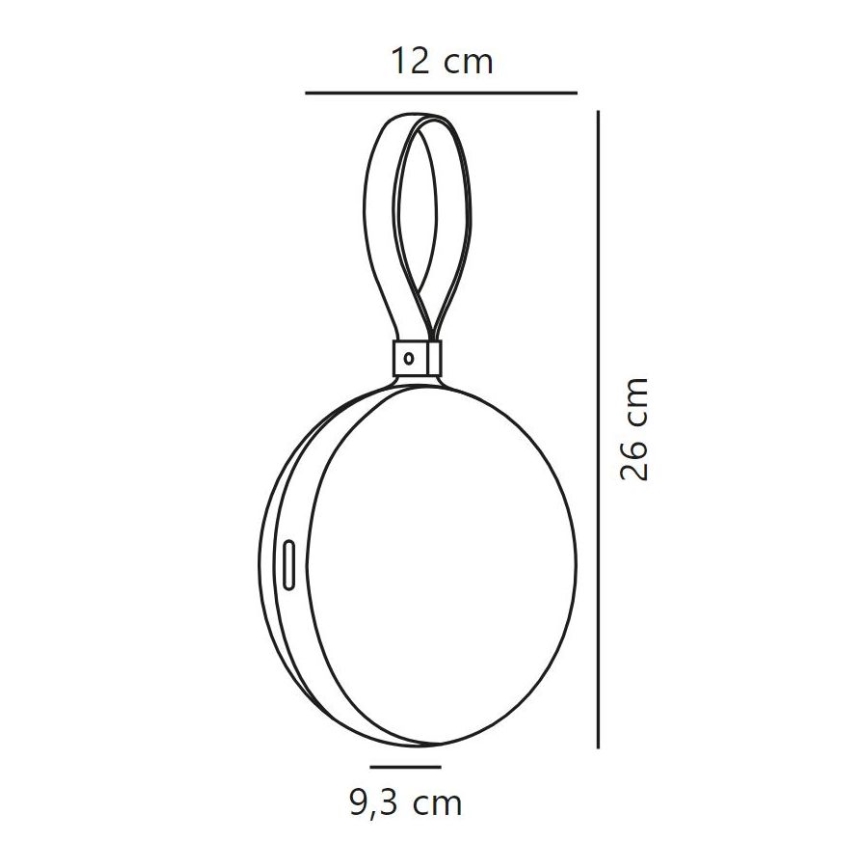 Nordlux - Udendørs LED lampe dæmpbar BRING TO-GO LED/1W/3,7V IP54 sort