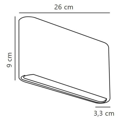 Nordlux - Udendørs LED væglampe KINVER LED/10W/230V IP54 sort
