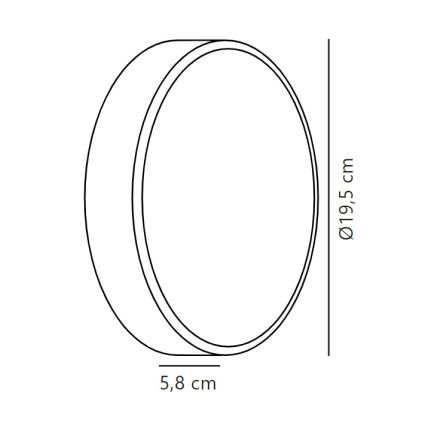 Nordlux - Udendørs LED væglampe OLIVER LED/9W/230V IP54 diameter 19,5 cm
