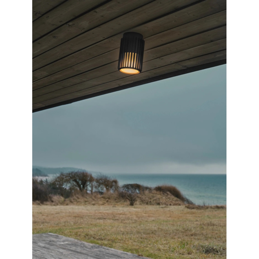 Nordlux - Udendørs loftlampe ALUDRA 1xE27/15W/230V sort
