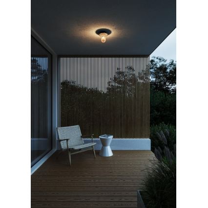 Nordlux - Udendørs loftlampe JANUKA 1xE27/60W/230V IP54 sort