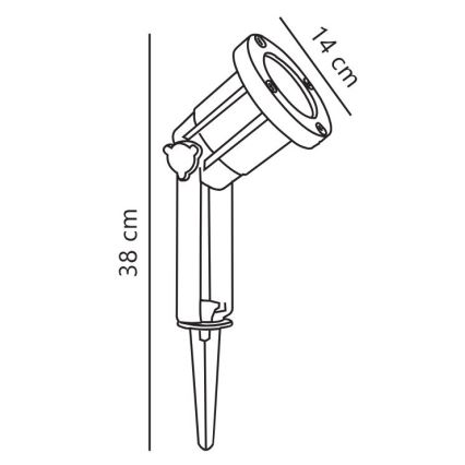 Nordlux - Udendørs spotlampe SPOTLIGHT 1xGU10/35W/230V IP54
