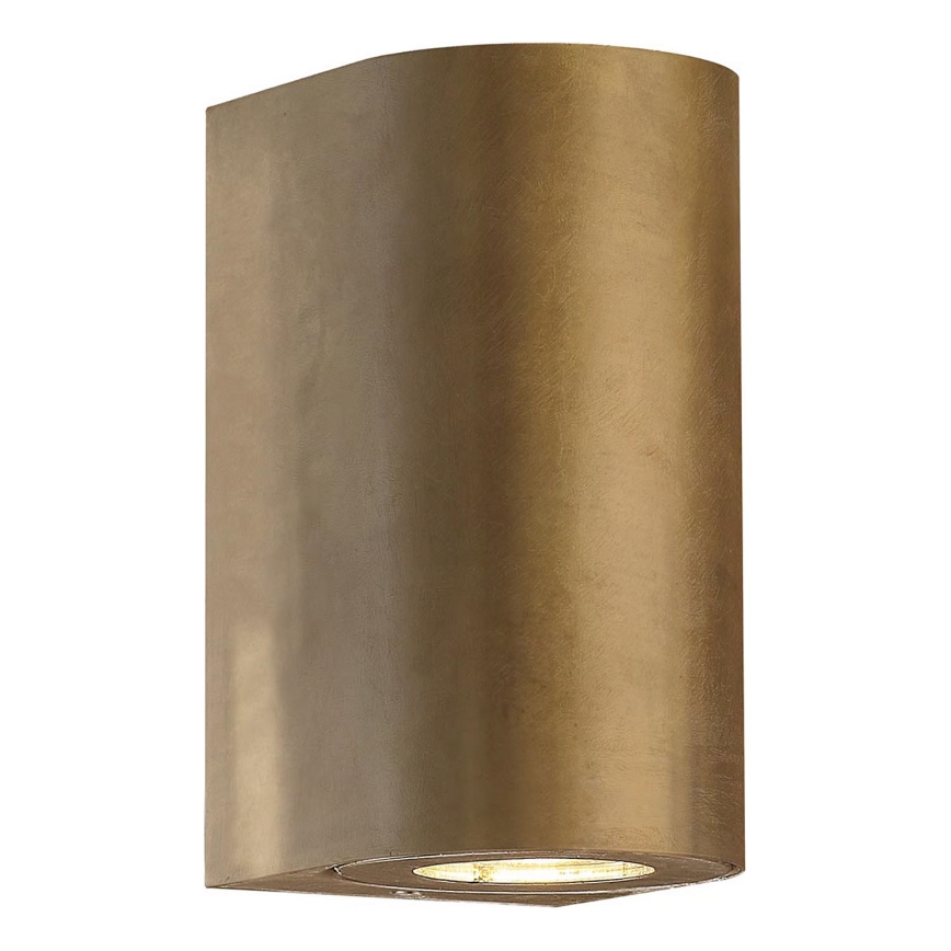 Nordlux - Udendørs vægarmatur CANTO 2xGU10/28W/230V IP44 messing