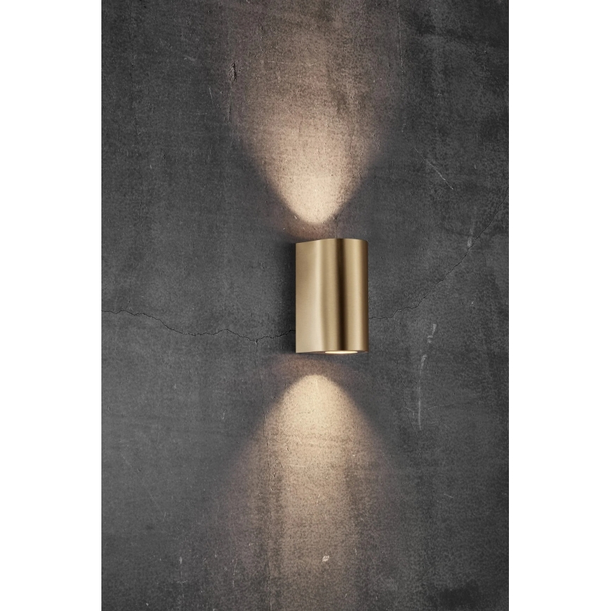 Nordlux - Udendørs vægarmatur CANTO 2xGU10/28W/230V IP44 messing