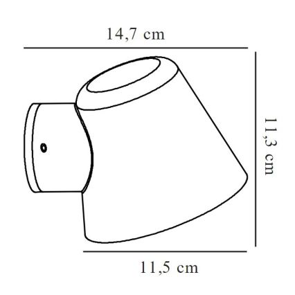 Nordlux - Udendørs væglampe ALERIA 1xGU10/35W/230V IP44
