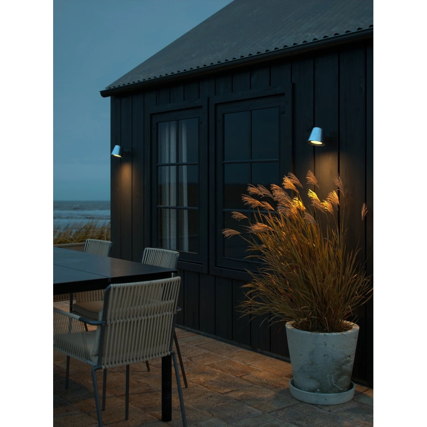 Nordlux - Udendørs væglampe ALERIA 1xGU10/35W/230V IP44 sølvfarvet