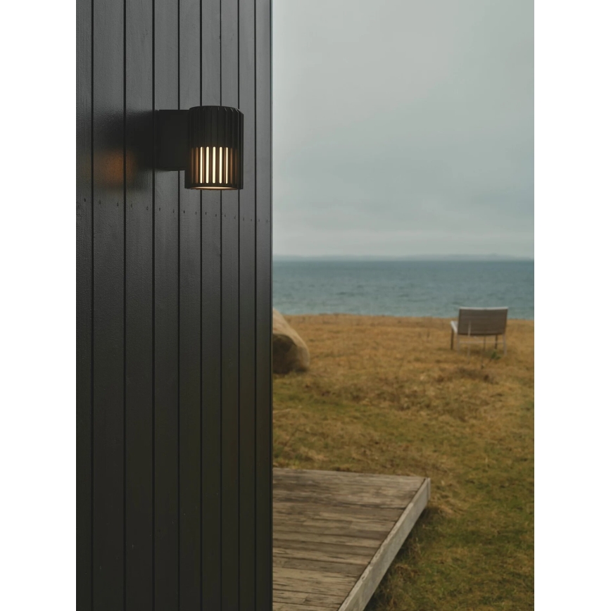 Nordlux - Udendørs væglampe ALUDRA 1xE27/15W/230V sort