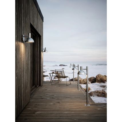 Nordlux - Udendørs væglampe ARKI 1xE27/20W/230V IP54 sølvfarvet