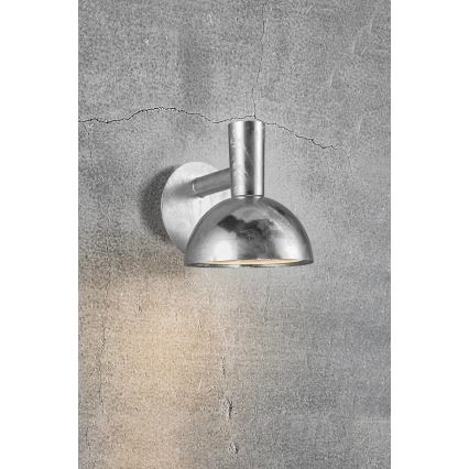 Nordlux - Udendørs væglampe ARKI 1xE27/20W/230V IP54 sølvfarvet