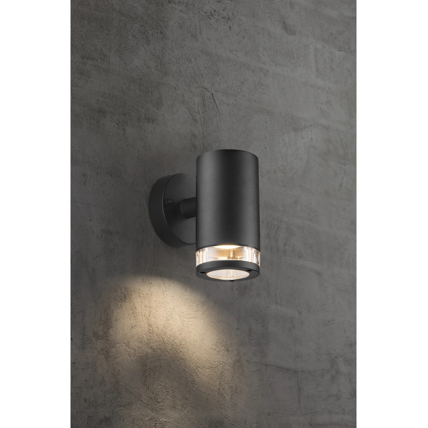 Nordlux - Udendørs væglampe BIRK 1xGU10/28W/230V IP44 sort