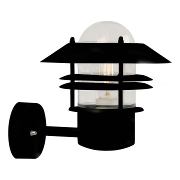 Nordlux - Udendørs væglampe BLOKHUS 1xE27/60W/230V IP54 sort