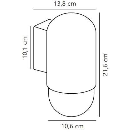 Nordlux - Udendørs væglampe HEKA 1xE27/60W/230V IP54 beige
