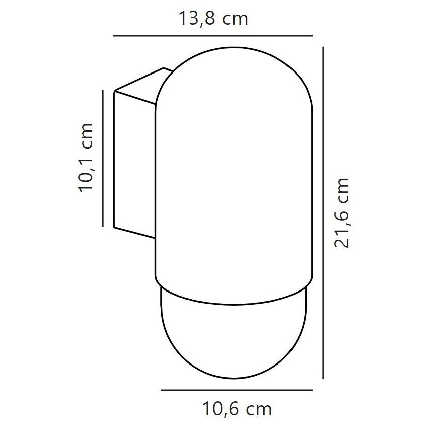 Nordlux - Udendørs væglampe HEKA 1xE27/60W/230V IP54 beige