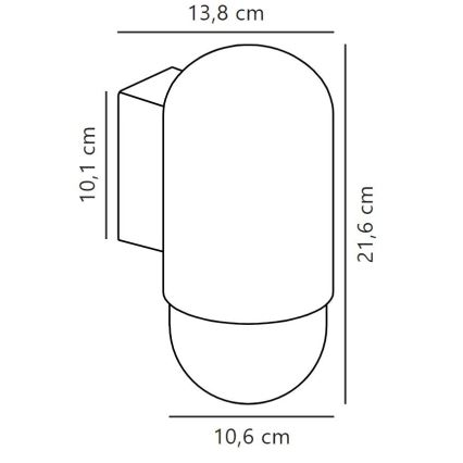 Nordlux - Udendørs væglampe HEKA 1xE27/60W/230V IP54 sort