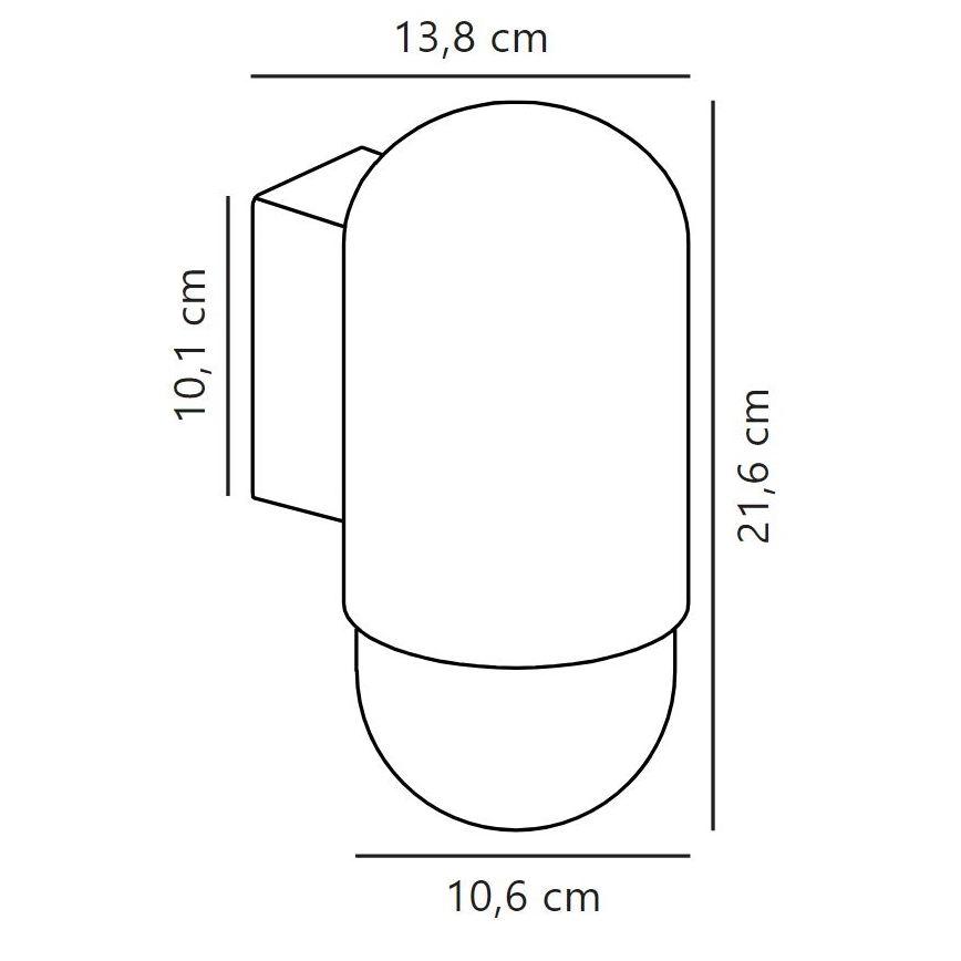 Nordlux - Udendørs væglampe HEKA 1xE27/60W/230V IP54 sort