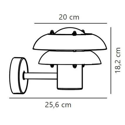 Nordlux - Udendørs væglampe KURNOS 1xE14/12W/230V IP54 sort